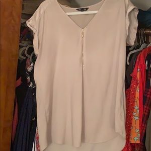 Express Size L- champagne blouse with zip up front